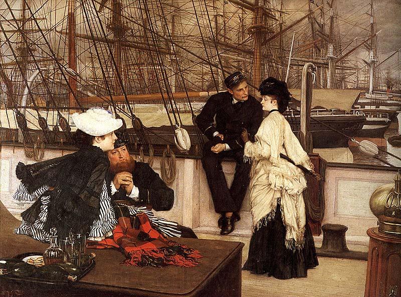 James Jacques Joseph Tissot The Captain and the Mate Norge oil painting art